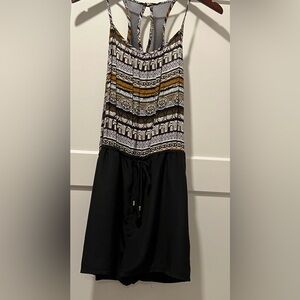 Romeo & Juliet Couture Black and White Smocked Maxi Skirt